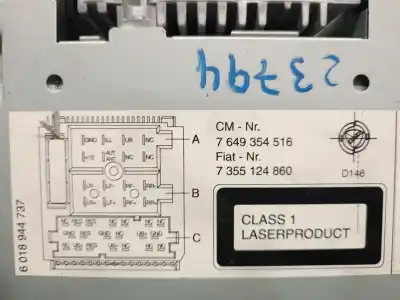 Автозапчастина б/у аудіо система / радіо cd для fiat doblo cargo 1.3 16v jtd cat посилання на oem iam 735512486  735512486