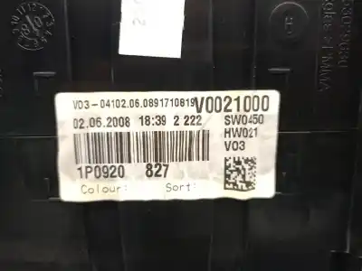 Peça sobressalente para automóvel em segunda mão quadrante por seat leon (1p1) 1.4 tsi referências oem iam 1p0920827  1p0920827