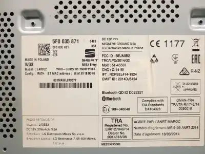 Автозапчастина б/у аудіо система / радіо cd для seat leon (5f1) 1.6 tdi посилання на oem iam 5f0035871  5f0035871