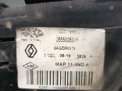 Автозапчастина б/у правий ліхтар для renault clio iv (bh_) 1.5 dci 90 посилання на oem iam 265502631r  265502631r