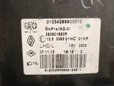 Автозапчастина б/у ліва фара для renault clio iv (bh_) 1.5 dci 90 посилання на oem iam 260601850r  260601850r