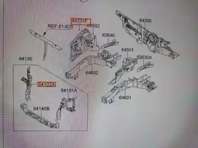 Second-hand car spare part front panel for kia carnival 2.9 crdi vgt active oem iam references 5697001  