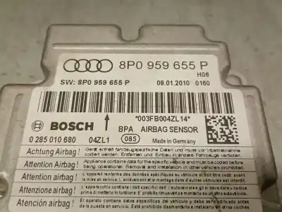 Автозапчастина б/у блок управління подушками безпеки для audi a3 (8p) 2.0 tdi посилання на oem iam 8p0959655p 0285010680 bosch 8p0959655p
