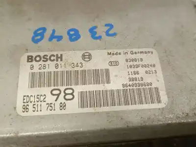 Piesă de schimb auto la mâna a doua unitate de control motor ecu pentru citroen jumpy 2.0 hdi sx familiar (5/6 asientos) referințe oem iam 9651175180 0281011343 bosch 9651175180