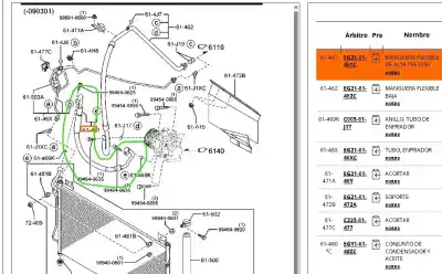 Piesă de schimb auto la mâna a doua tuburi aer conditionat pentru mazda cx-7 (er) 2.3 mzr disi turbo awd (er3p) referințe oem iam eg2161461c  eg2161461c