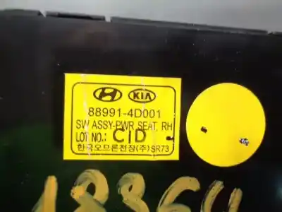 Peça sobressalente para automóvel em segunda mão comando de regulação do banco direito por kia carnival 2.9 crdi vgt active referências oem iam 889914d001  
