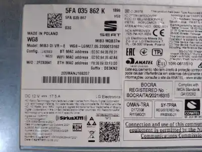 Peça sobressalente para automóvel em segunda mão módulo / sistema de navegação gps por cupra formentor (km7) 1.5 tsi referências oem iam 5fa035862k  5fa035862r