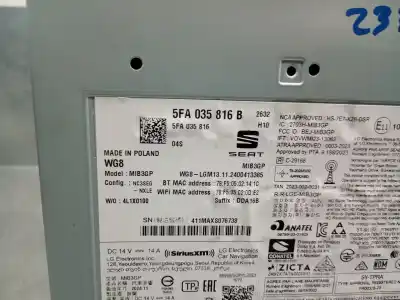 Tweedehands auto-onderdeel gps-navigatiesysteem voor cupra leon sp kl / cfducax0 1.5 leon sp e-hybrid200 oem iam-referenties 5fa035816b  5fa035816b