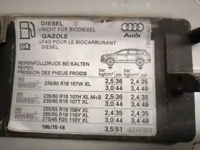 Автозапчастина б/у зовнішній пливний колпак для audi q7 (4lb) 3.0 tdi quattro посилання на oem iam 4l0010502  4l0809907a