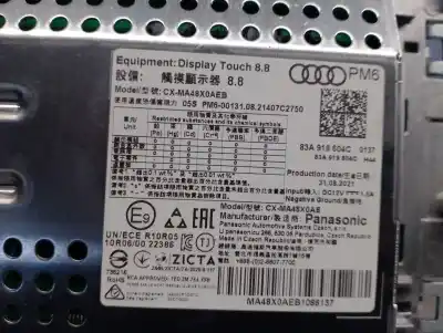 Автозапчасти б/у многофункциональный дисплей за audi q3 (f3b) 35 tdi ссылки oem iam 83a919604c  83a919604c