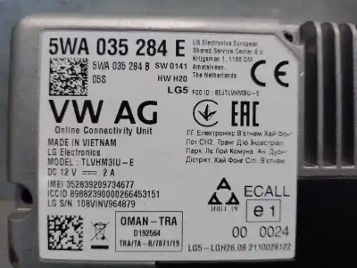 Автозапчастина б/у електронний модуль для audi q3 (f3b) 35 tdi посилання на oem iam 5wa035284e  5wa035284e