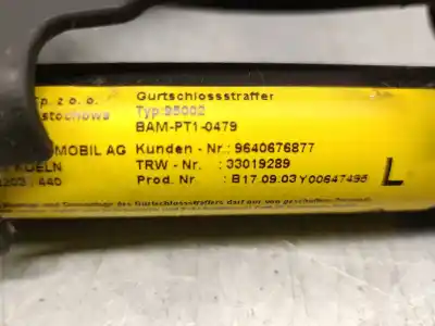 Second-hand car spare part front left airbag tensioner for citroen c3 1.4 oem iam references 9640676877  8973th