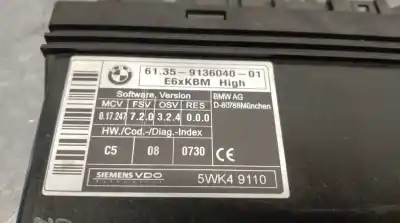 Second-hand car spare part electronic module for bmw 5 touring (e61) 525 i oem iam references 61359136040 5wk49110 siemens 