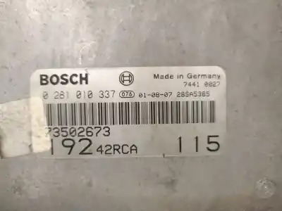 Second-hand car spare part ecu engine control for fiat stilo (192) 1.9 jtd cat oem iam references 73502673 0281010337 bosch 