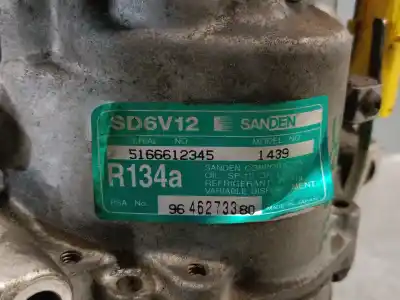 Peça sobressalente para automóvel em segunda mão compressor de ar condicionado a/a a/c por citroen c2 (jm_) 1.4 hdi referências oem iam 9646273380 1439 sanden 6453ks