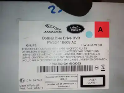 Автозапчастина б/у аудіо система / радіо cd для jaguar f-pace (x761) 2.0 td4 посилання на oem iam fw9311b608ad  c2d35999