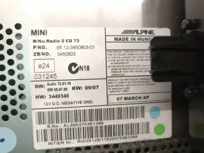 Автозапчасти б/у аудиосистема / радио cd за mini mini (r56) cooper s ссылки oem iam 65123450803  65123455681
