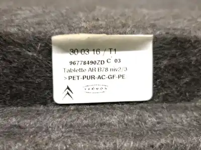 Second-hand car spare part parcel shelf for citroen c4 picasso ii 1.6 bluehdi 120 oem iam references 96778490zd  96778490zd