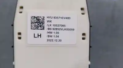 Peça sobressalente para automóvel em segunda mão botão / interruptor elevador vidro dianteiro esquerdo por kia ev6 cv/ f5e22 / e11b11 referências oem iam 93571cv480 10527065 93571cv480