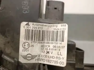 Second-hand car spare part left headlight for mini mini (r56) cooper s oem iam references 0301225272 0301225272 al 63127269982