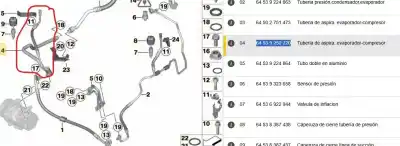 Автозапчасти б/у трубы кондиционирования воздуха за mini mini (r56) cooper s ссылки oem iam 64539250720  64539250720