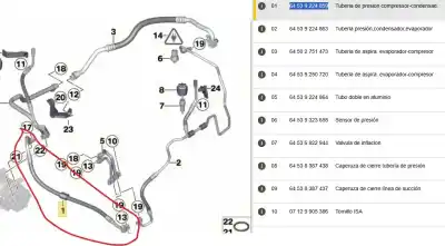 Автозапчасти б/у трубы кондиционирования воздуха за mini mini (r56) cooper s ссылки oem iam 64539224859  64539224859