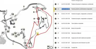 Автозапчасти б/у трубы кондиционирования воздуха за mini mini (r56) cooper s ссылки oem iam 64539224863  64539224863