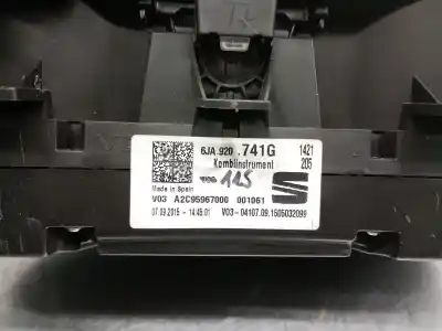 Автозапчастина б/у панель інструментів для seat toledo iv (kg3) 1.6 tdi посилання на oem iam 6ja920741g 6ja920741g a2c95967000