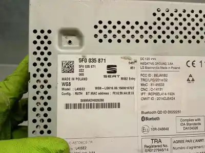 Автозапчастина б/у багатофункційний дисплей для seat toledo iv (kg3) 1.6 tdi посилання на oem iam 5f0035871 5f0035871 