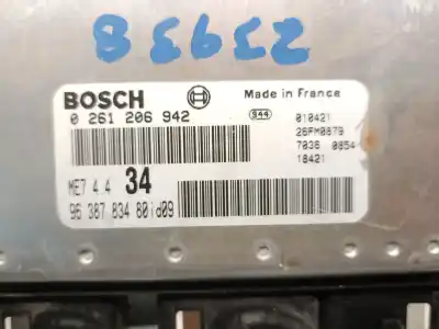 Second-hand car spare part ecu engine control for peugeot 206 cc cc oem iam references 9638783480 0261206942 bosch 