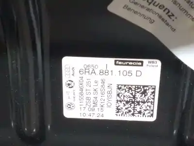 Second-hand car spare part left front seat for seat toledo iv (kg3) 1.6 tdi oem iam references 6ra881105d  