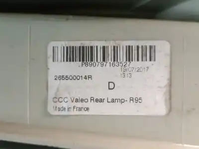 Автозапчастина б/у правий ліхтар для renault grand scénic iii (jz0/1_) 1.5 dci посилання на oem iam 265500014r  265500014r