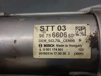 Piesă de schimb auto la mâna a doua electromotor pentru citroen c4 picasso ii 1.6 bluehdi 120 referințe oem iam 9675660680 0001174601 bosch 9675660680