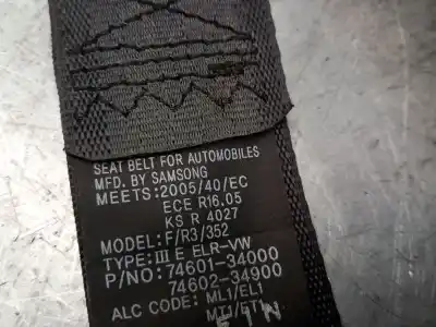 Автозапчастина б/у передній лівий ремін безпеки для ssangyong korando (ck) 2.0 e-xdi посилання на oem iam 7460134000  7460134000lba