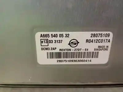 Pièce détachée automobile d'occasion calculateur moteur ecu pour ssangyong rexton / rexton ii (gab_) 2.7 xdi 4x4 références oem iam a6655400532  