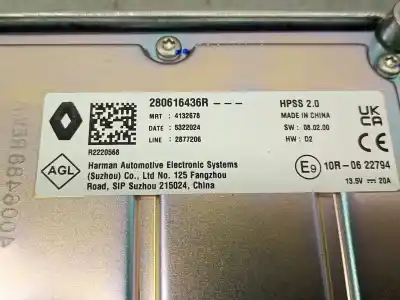 Second-hand car spare part electronic module for renault 5 e-tech electric p01 /rbe / a1bea1a50000 oem iam references 280616436r  