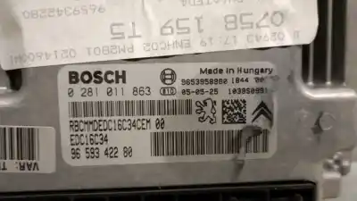 Автозапчасти б/у блок управления двигателем за peugeot 307 (s1) 1.6 16v hdi ссылки oem iam 9659342280 0281011863 bosch 