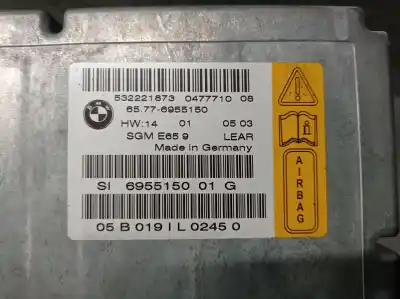 Автозапчастина б/у блок управління подушками безпеки для bmw 7 (e65, e66, e67) 730 d посилання на oem iam 65776955150 532221873 