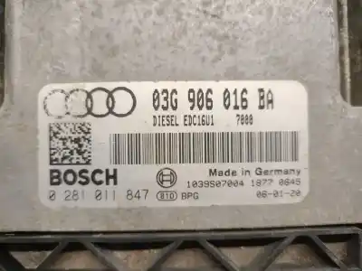 Автозапчастина б/у ебу контролер двигуна для audi a3 (8p) 2.0 tdi посилання на oem iam 03g906016ba 0281011847 bosch 