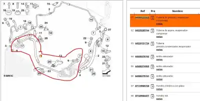 Автозапчасти б/у трубы кондиционирования воздуха за bmw 3 (e90) 320 i ссылки oem iam 64509223325  64509223325