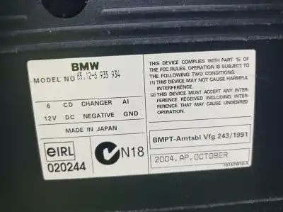 Автозапчасти б/у аудиосистема / радио cd за bmw 7 (e65, e66, e67) 730 d ссылки oem iam 65126935934  
