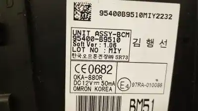 Second-hand car spare part electronic module for hyundai i10 1.0 cat oem iam references 95400b9510  