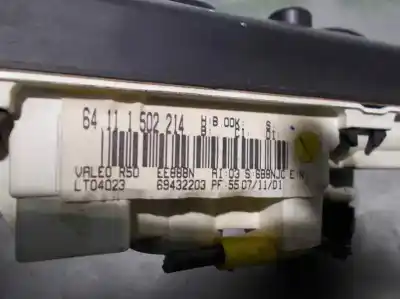 Pièce détachée automobile d'occasion commande de chauffage / climatisation pour mini r50,r53 1.6 16v cat références oem iam 64111502214  