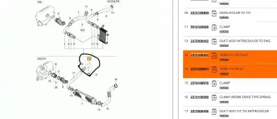 Pezzo di ricambio per auto di seconda mano tubo per ssangyong rexton / rexton ii (gab_) 2.7 xdi 4x4 riferimenti oem iam 2373208402  2373208402