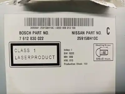 Pezzo di ricambio per auto di seconda mano impianto audio / radio cd per nissan qashqai / qashqai +2 i (j10, nj10, jj10e) 2.0 dci riferimenti oem iam 25915bh10c 7612830022 25915bh10c