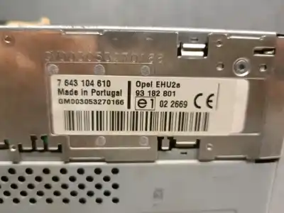 Автозапчасти б/у аудиосистема / радио cd за opel corsa 3 c 1.3 cdti 70ch manual ссылки oem iam 93182801  6780222