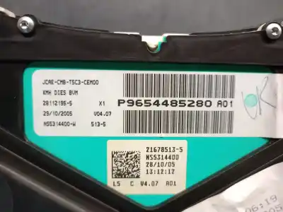 Peça sobressalente para automóvel em segunda mão quadrante por peugeot 307 break / sw (s1) 1.6 hdi referências oem iam p9654485280  6106j6