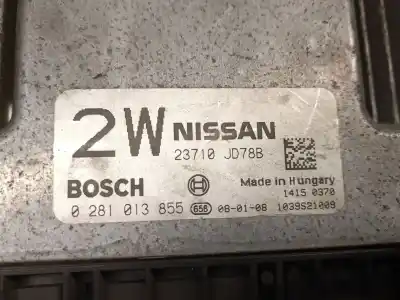 Автозапчасти б/у блок управления двигателем за nissan qashqai / qashqai +2 i (j10, nj10, jj10e) 2.0 dci ссылки oem iam 23710jd78b 0281013855 bosch 