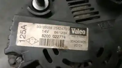Second-hand car spare part alternator for renault clio ii fase ii (b/cb0) 1.5 dci diesel 65 cv / 48 kw oem iam references 8200022774 2542470g valeo 7701477001