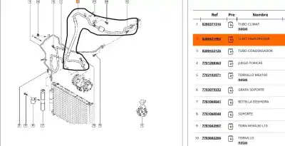Автозапчастина б/у труби кондиціонації для renault modus / grand modus (f/jp0_) 1.6 (jp03, jp0b, jp0u, jp0y, jp1g) посилання на oem iam 8200521902  8200521902